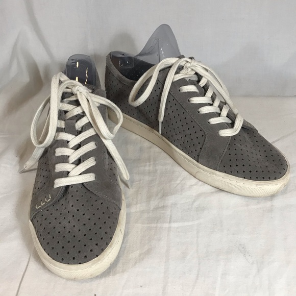 Soludos Shoes - Soludos Gray Suede Sneakers Platform Laces Womens